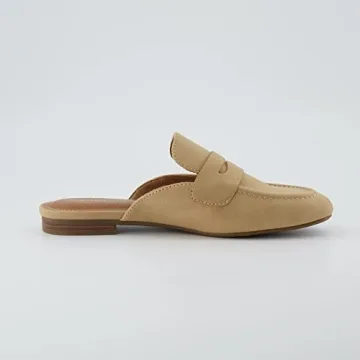 CUSHIONAIRE Women's Yale Slip On Mule +Memory Foam, Wide Widths Available, Sand 8