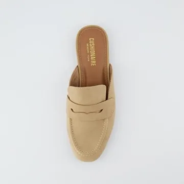 CUSHIONAIRE Women's Yale Slip On Mule +Memory Foam, Wide Widths Available, Sand 8