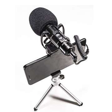 Nicama SGM8 Camera Shotgun Microphone, External Video Mic with Shock Mount 1 Windscreen Muff Compatible with iPhone Android Smartphones Vlogging Interview, DSLR Cameras Canon Nikon Sony Camcorders