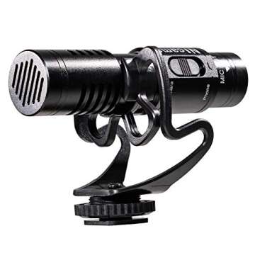 Nicama SGM8 Camera Shotgun Microphone, External Video Mic with Shock Mount 1 Windscreen Muff Compatible with iPhone Android Smartphones Vlogging Interview, DSLR Cameras Canon Nikon Sony Camcorders