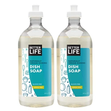 Better Life Dish Soap - Liquid Dishwashing Soap with Natural Ingredients for Sensitive Skin - 22oz (...