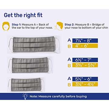 3-Pack Cloth Face Masks, Three Layers of Soft Cotton Fabric, Reusable Washable, Elastic Ear Loops, Skin-Friendly Face Masks for Women and Men |(L/XL)