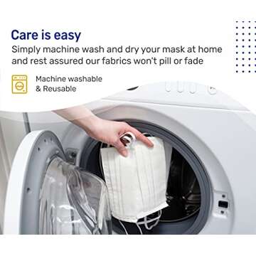 3-Pack Cloth Face Masks, Three Layers of Soft Cotton Fabric, Reusable Washable, Elastic Ear Loops, Skin-Friendly Face Masks for Women and Men |(L/XL)