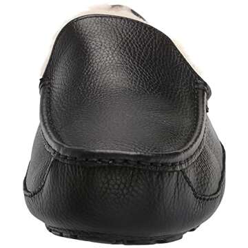 UGG Men's Ascot Slipper: Luxurious Black Leather Comfort for All Seasons