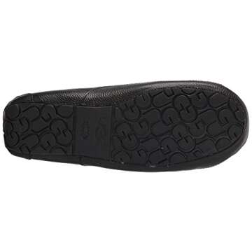 UGG Men's Ascot Slipper - Cozy Black Leather Comfort