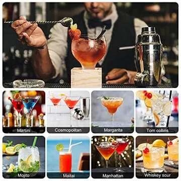 LIVEHITOP Cocktail Shaker Set for Home Bartenders