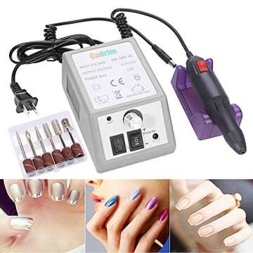 Electric Nail Drill Cadrim Nail Drill Machine Nail File Kit Manicure Pedicure Set for Acrylic Nails ...