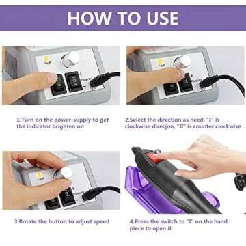 Cadrim Electric Nail Drill for Manicure and Nail Art