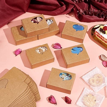 NBEADS Kraft Mini Bakery Boxes for Treats - 24 Pcs