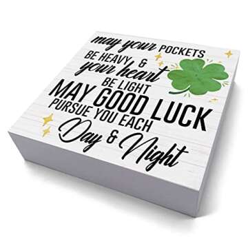 Funny St Patricks Day Wooden Box Sign for Home Decor