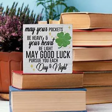 Funny St Patricks Day Wooden Box Sign for Home Decor