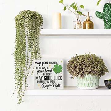 Funny St Patricks Day Wooden Box Sign for Home Decor
