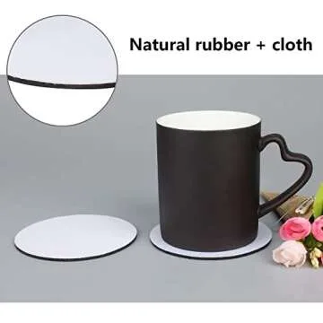 White Round Coasters,10 Pcs 4 Inch Sublimation Blank Coasters for Office Home Bar Thanksgiving Christmas Crafts Painting Heat Press Picture Logo