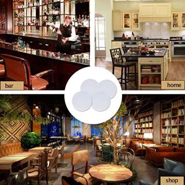 White Round Coasters,10 Pcs 4 Inch Sublimation Blank Coasters for Office Home Bar Thanksgiving Christmas Crafts Painting Heat Press Picture Logo