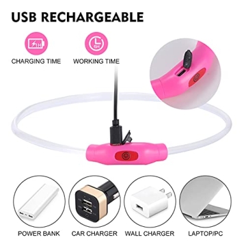 NOVKIN LED Dog Collar for Night Safety and Visibility