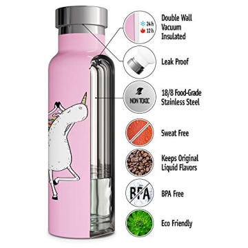 Kids Water Bottle Insulated Leak-Proof 24 Hours Cold