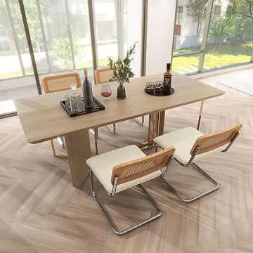 Elegant Rattan Dining Chairs Set of 4 for Modern Spaces