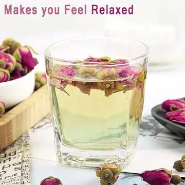 MQUPIN Rose Bud Tea Dried Red Rose-100% Natural Pure Flower Edible Buds Tea Culinary Food Grade Red Rosebud for Drinking DIY Gift(Red Rosebud (90g))