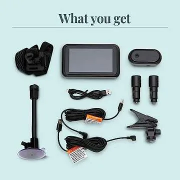 Tiny Traveler Baby Monitor - Tiny Basic Kit (TT002BA) Black - Wireless Baby Car Monitor Camera with Sound, Auto Night Vision HD 720p 5" Touchscreen LCD Monitor, for Newborn (Glossy Black, Classic)