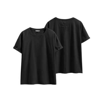 ANRABESS Womens Tops Oversized T Shirts Loose Fit Short Sleeve Crewneck Summer Casual 2025 Trendy Bo...