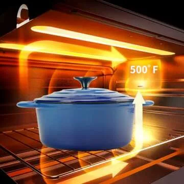 5 Quart Enameled Cast Iron Dutch Oven for All Cooks