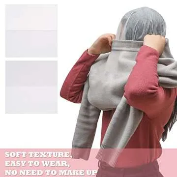 Tegeme 50 Pieces Face Makeup Protector Hood Disposable Cosmetic Mask Beauty Makeup and Clothing Non Woven Dress Protector Face Mask for Women Changing Room Supply