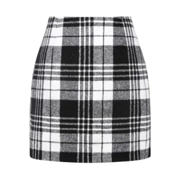 IDEALSANXUN High Waist Plaid Mini Skirt for Women