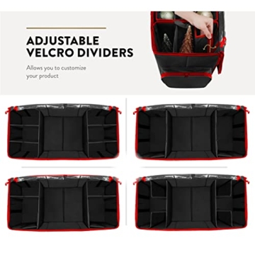 ZOBER Super Rigid Christmas Ornament Storage Box Black