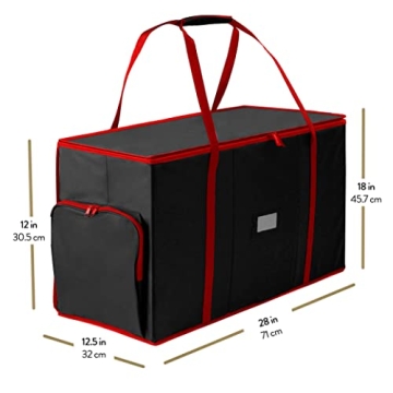 ZOBER Super Rigid Christmas Ornament Storage Box Black