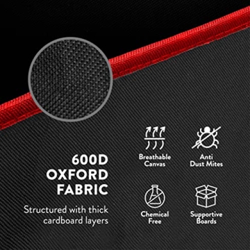 ZOBER Super Rigid Christmas Ornament Storage Box Black