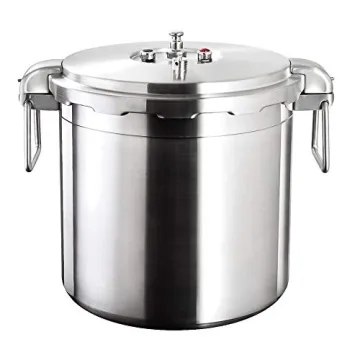 Buffalo 32 Quart Stainless Steel Pressure Cooker Extra Large Canning Pot with Lid for Commercial Use...