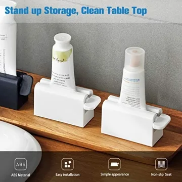 CORNERIA Toothpaste Tube Squeezer with Non-Slip Silicone Pad