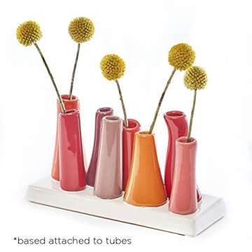 Chive - Pooley 2, Ceramic Flower Vase, 8-Tube Shape (Pumpkin)