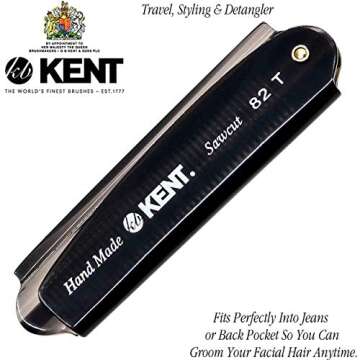 Kent 82T Handmade Folding Pocket Comb for Everyday Grooming
