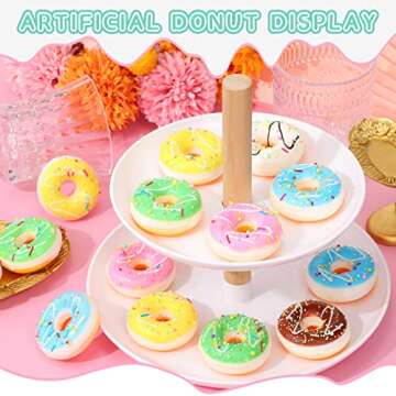 30 Pcs Donut Stress Balls Donut Party Favors Funny Squeeze Balls Stress Relief Sensory Doughnut Toys for Party Decoration Supplies, 6 Colors