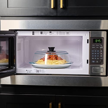 Premium Glass Microwave Splatter Cover - Safe & Durable