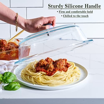 Premium Glass Microwave Splatter Cover - Safe & Durable