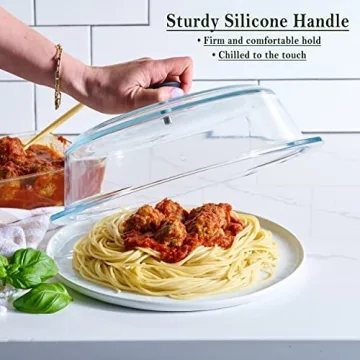 Premium Glass Microwave Splatter Cover - Safe & Durable