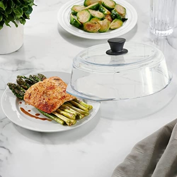 Premium Glass Microwave Splatter Cover - Safe & Durable