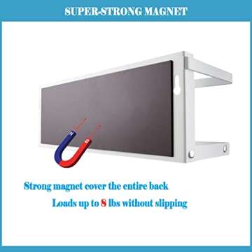 Hoopoton Magnetic Spice Rack Organizer Single Tier Refrigerator Spice Storage Shelf, Easy to Install...