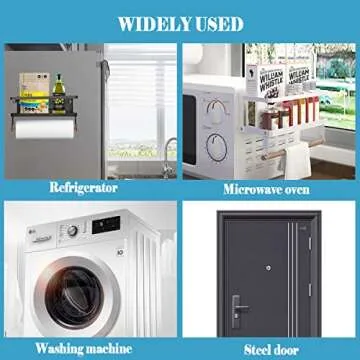 Hoopoton Magnetic Spice Rack Organizer Single Tier Refrigerator Spice Storage Shelf, Easy to Install The Side of The Refrigerator Can Hold spices, Jar of Olive Oil (White, With hook)