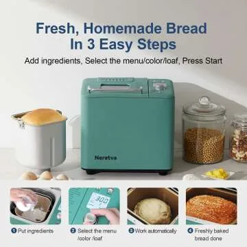 Neretva Bread Maker Machine 20-in-1 with Recipes