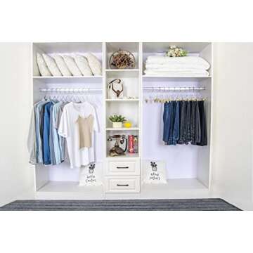 Quality Acrylic Clear Hangers, 5 Pack Clear Lucite Acrylic for a Luxurious Look and Feel with Swivel...