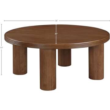 Mid-Century Modern Coffee Table with Rich Brown Finish