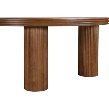 Mid-Century Modern Coffee Table with Rich Brown Finish