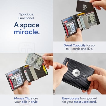 TRAVANDO RFID Bifold Wallet with Money Clip and AirTag