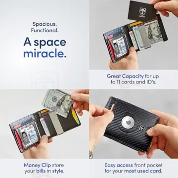 TRAVANDO RFID Bifold Wallet with Money Clip and AirTag