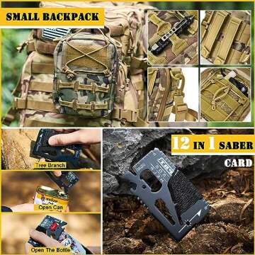 Survival First Aid Kit,99PCS Professional Survival Gear Large Hiking Backpack with Emergency Equipment Outdoor Adventure Accessories,Gift for Men Father - (Camo-Brown)