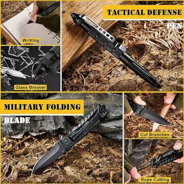 Survival First Aid Kit,99PCS Professional Survival Gear Large Hiking Backpack with Emergency Equipment Outdoor Adventure Accessories,Gift for Men Father - (Camo-Brown)