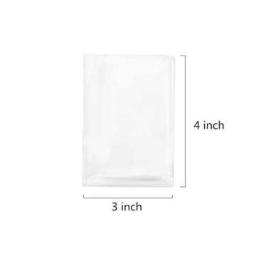 200 Treat Bags 3x4 with Twist Ties - Perfect OPP Wrapping for Treats